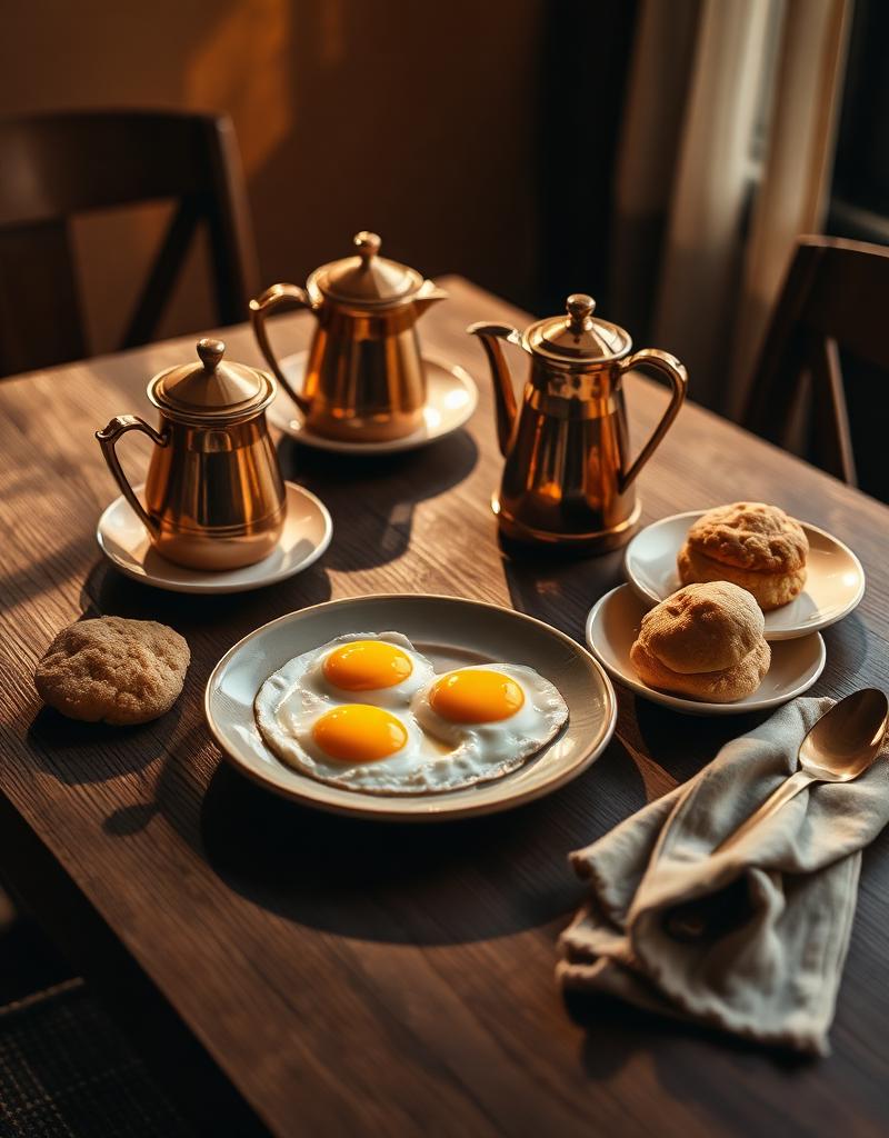 Wild Eggs breakfast — golden hour